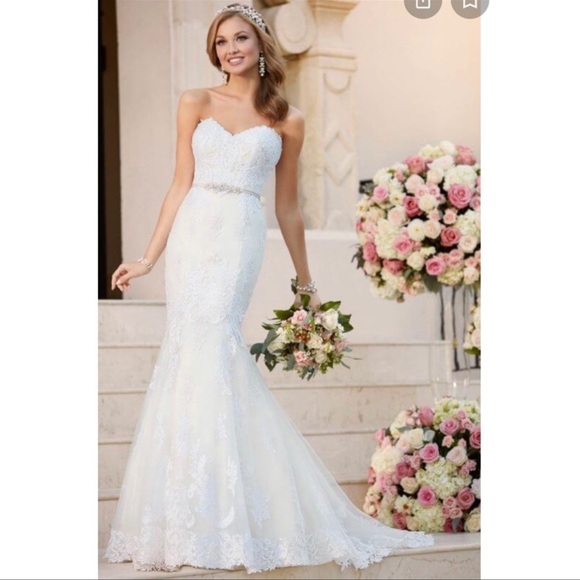 Stella York lace Fit and Flare Wedding Dress - Main Image